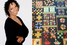 Connie Martin with Quilt
