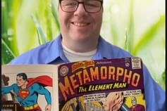 Stephen Harrick with Metamorpho comic book
